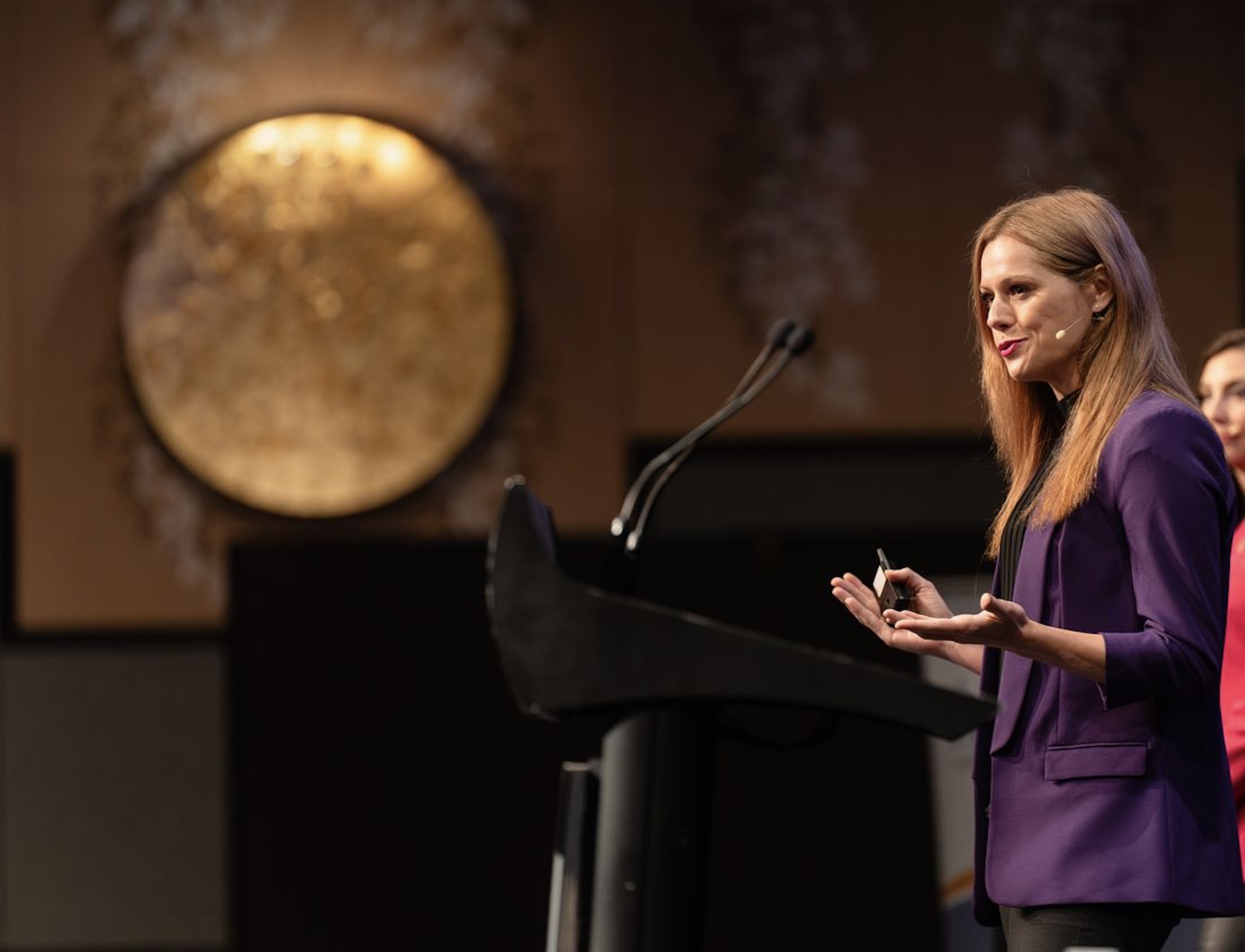 Rebecca Maklad delivering The Education Edge keynote